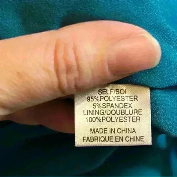 Charles Henry teal sleeveless dress with high low ruffle size M - Picture 9 of 9